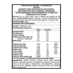 NUTREX LIPO 6 BLACK INTENSE 60 CAPS
