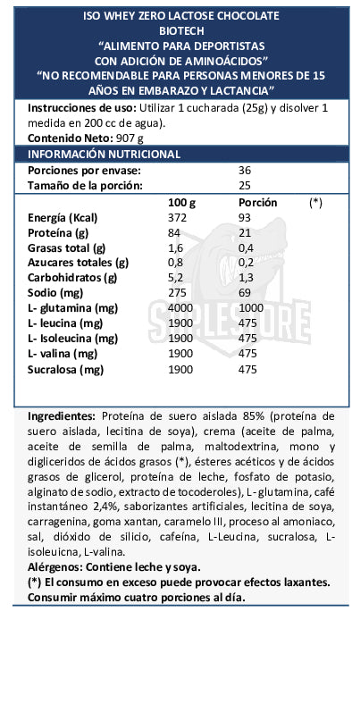 BIOTECH USA ISO WHEY ZERO 2LB